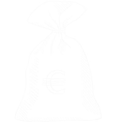 Money Bag Sketch in White 