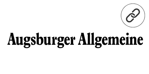 Augsburger Allgemeine Logo with a link to the blogpost