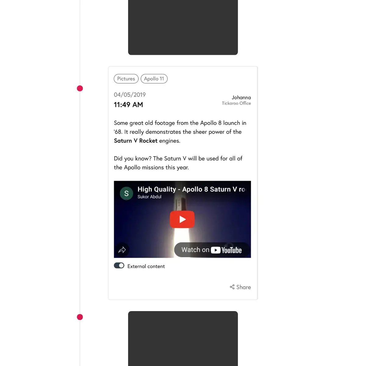 Historical Live Blog SIA Page