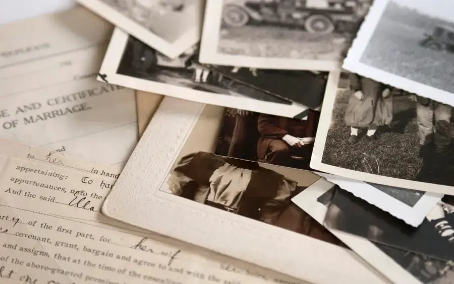 Historical archives providing source material for a historical live blog.