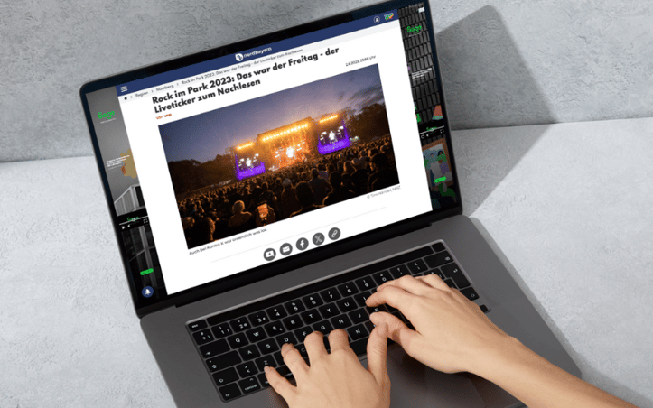 Engaging live blog covering the music festival Rock im Park in 2023