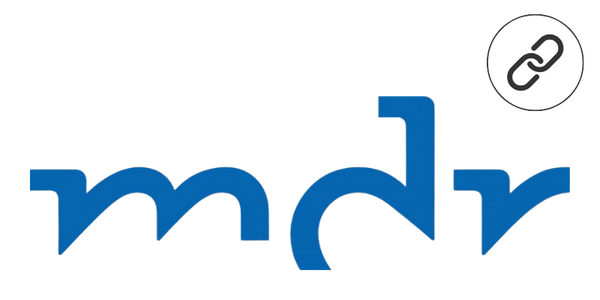 Mitteldeutscher Rundfunk logo with a link to the blog post