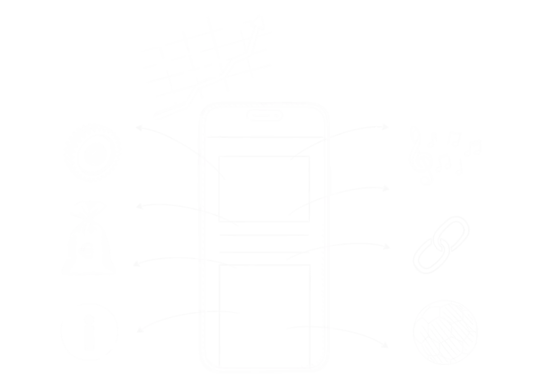 Illustration of a smartphone displaying a live blog, surrounded by icons representing different embeds that enhance journalists’ workflows.