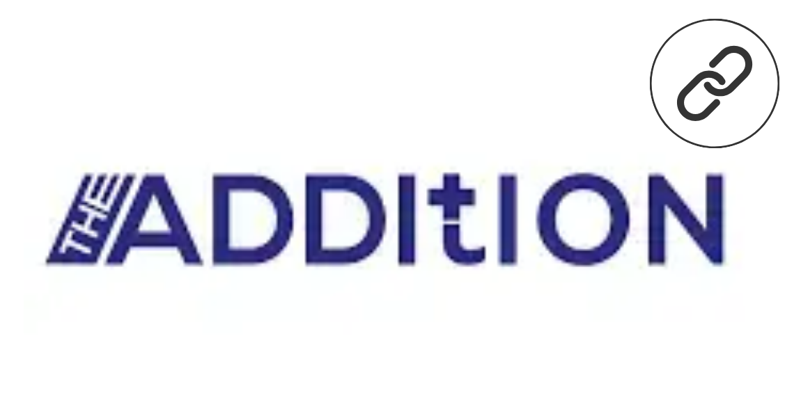The Addition logo with a link to the blog post