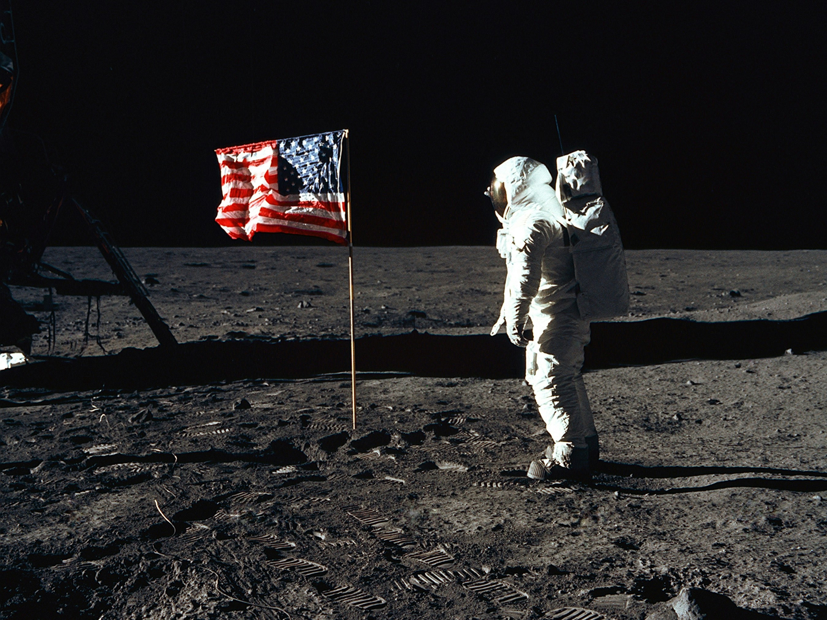 Nasa Astronauts set foot on the Moon for the very first time.
